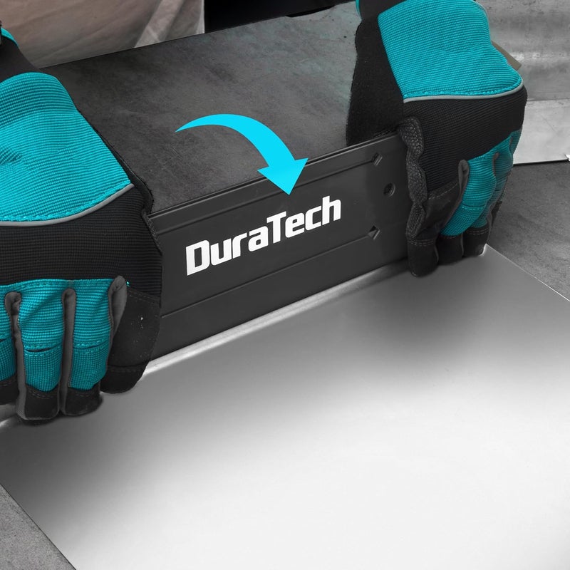 DURATECH 12 Inch Sheet Metal Bender, Folding Tool for Duct Bending, Hand Seamer with 3/8" & 1" Fold Depths, Ideal for HVAC, Roofing & Metal Fabrication, Gray - Image 5